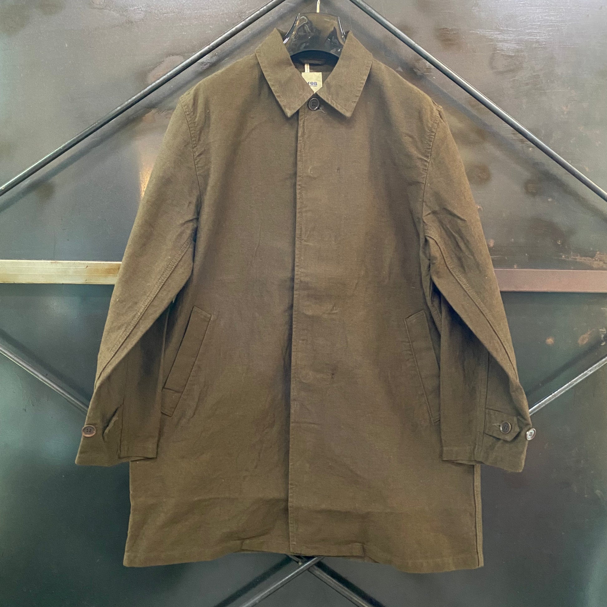 FOB FACTORY /エフオービーファクトリー FRENCH BASK COAT/ F2430 14 OLIVE アウター ｜南国 高知のジーパン屋 ORIGINAL